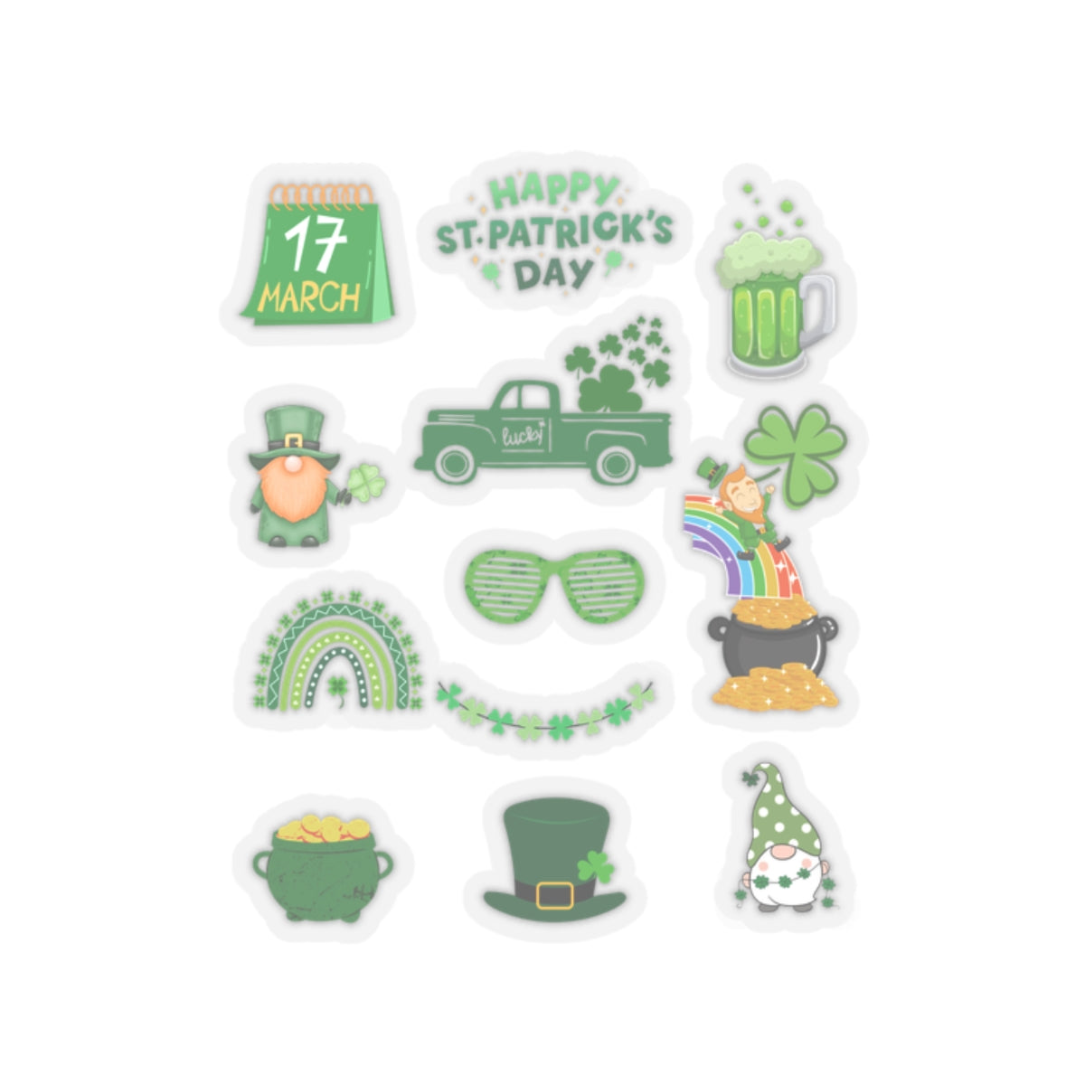 St. Paddy's Day sticker page st. Patrick's sticker luck rainbow sticker bestie sticker leprechaun stickers bestfriend irish luck sticker