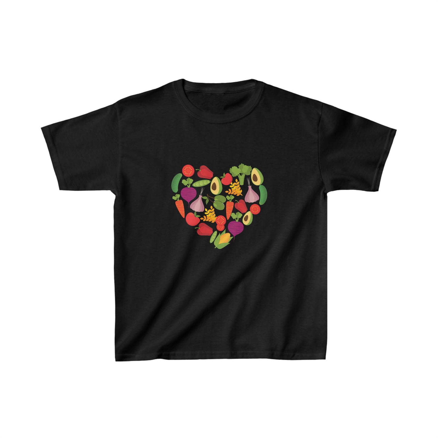 Veggie heart kid shirt cute vegetable shirt birthday shirts kids shirt