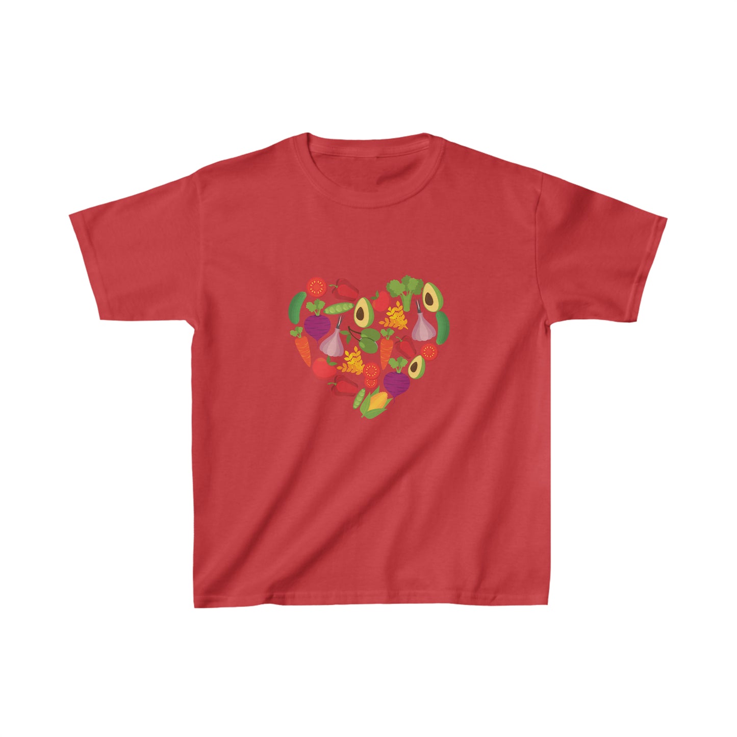Veggie heart kid shirt cute vegetable shirt birthday shirts kids shirt