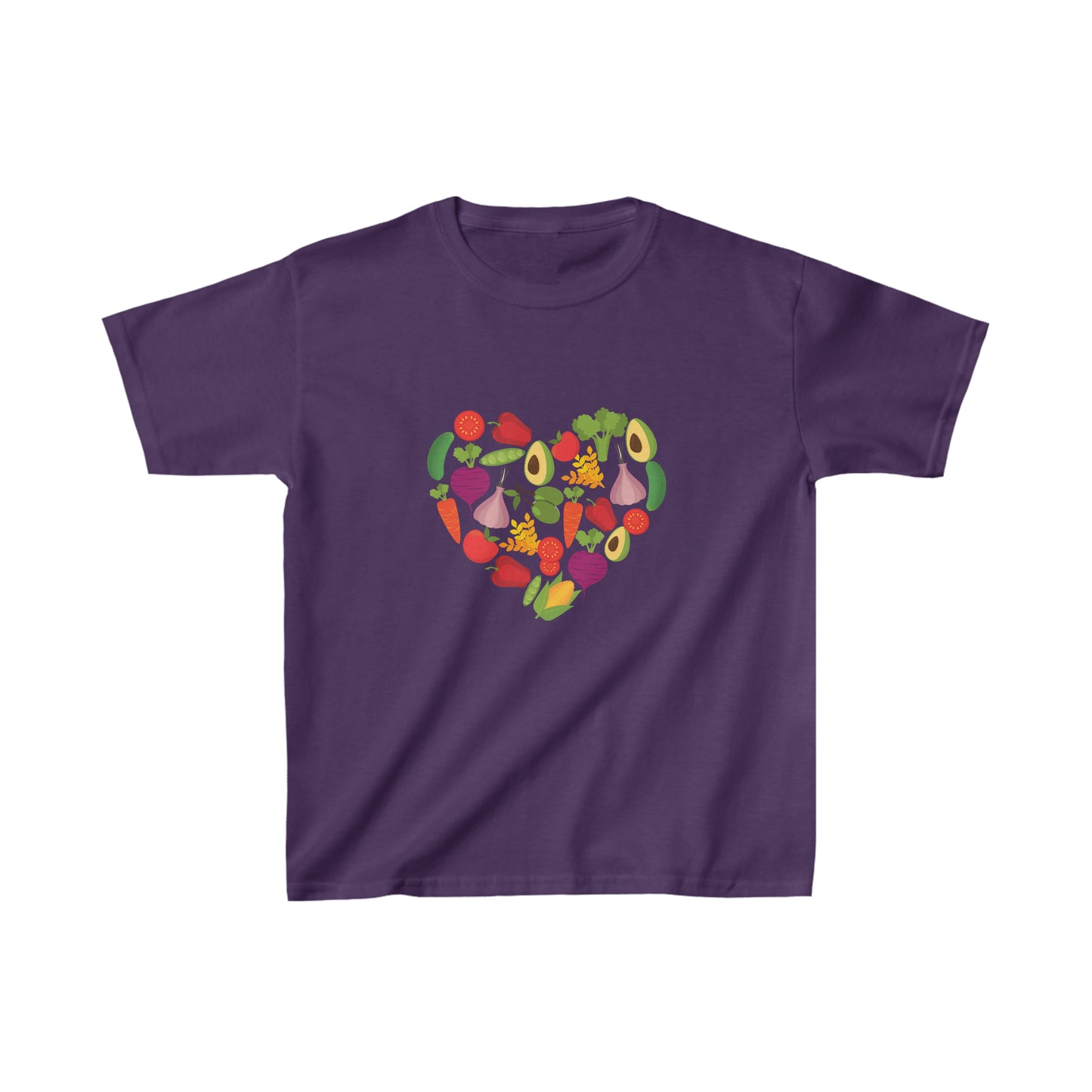 Veggie heart kid shirt cute vegetable shirt birthday shirts kids shirt