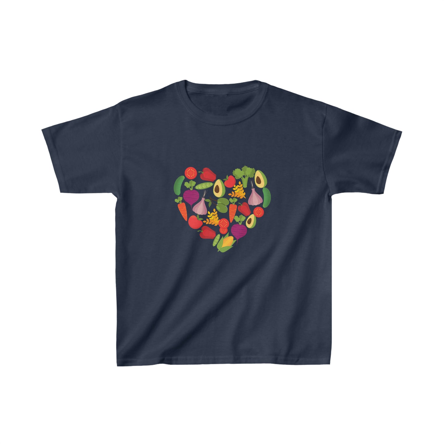 Veggie heart kid shirt cute vegetable shirt birthday shirts kids shirt