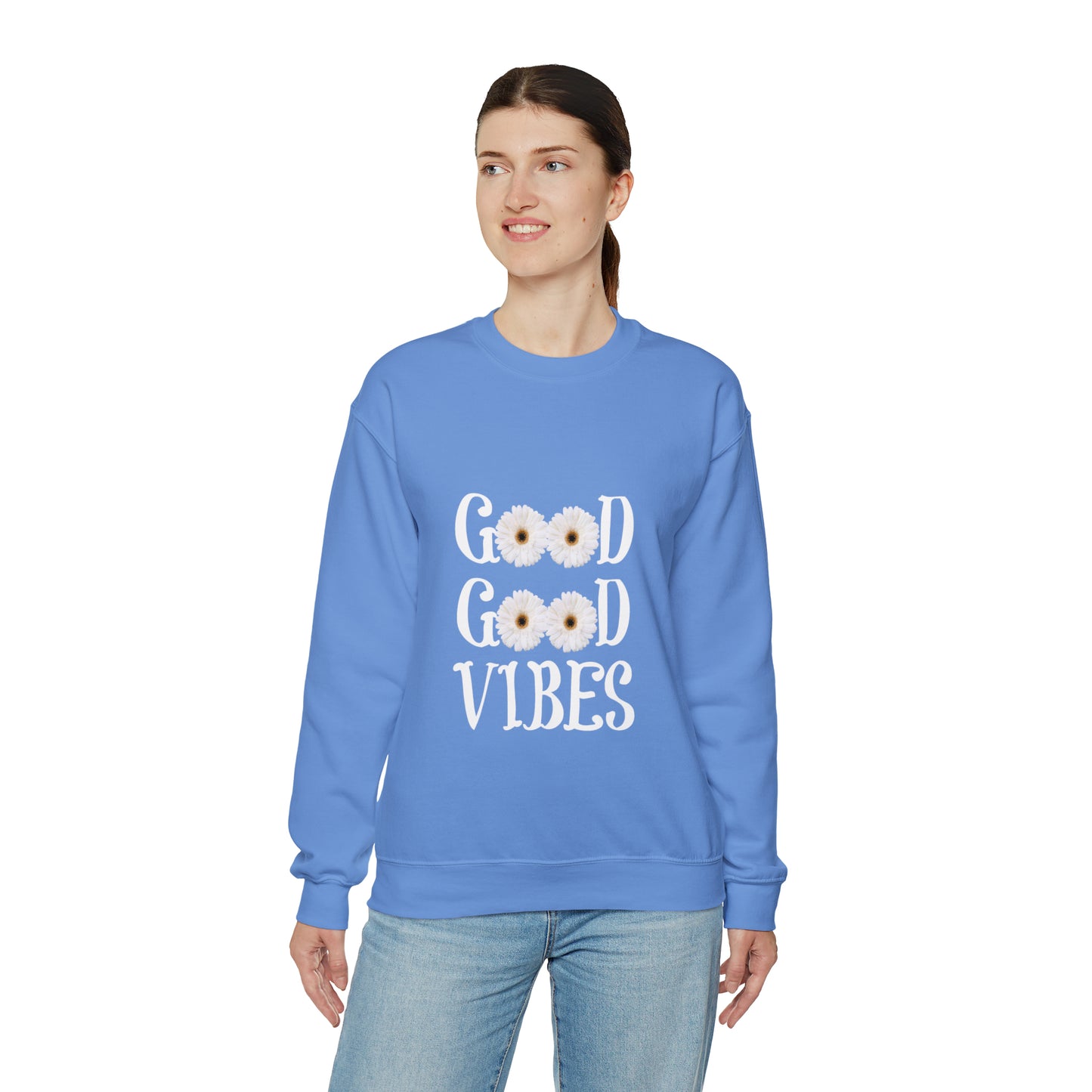 Good Vibes Sweatshirt, Unisex Heavy Blend™ Crewneck Sweatshirt