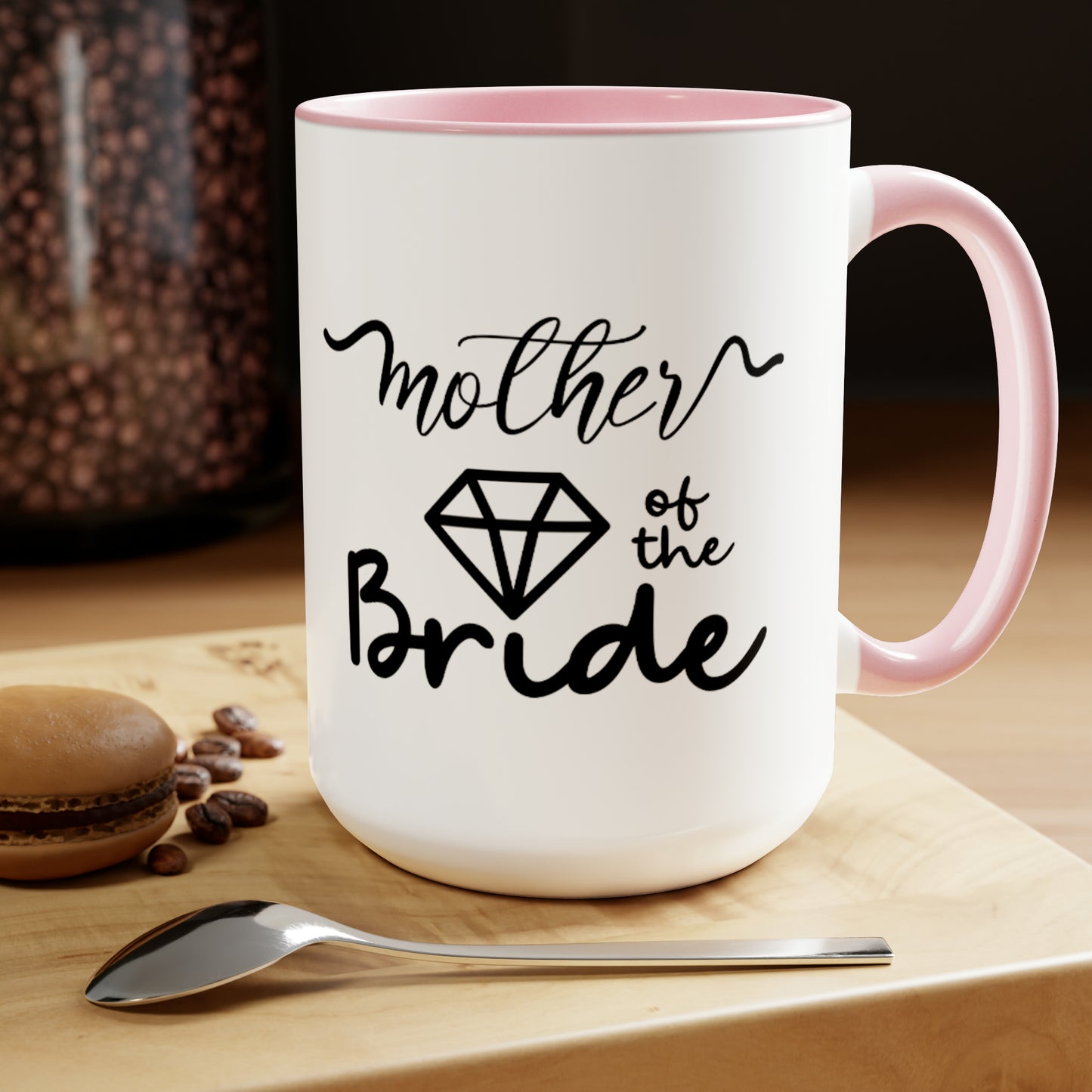 Mother of the bride Mug, Two-Tone Coffee Mugs, 15oz, gift for mom