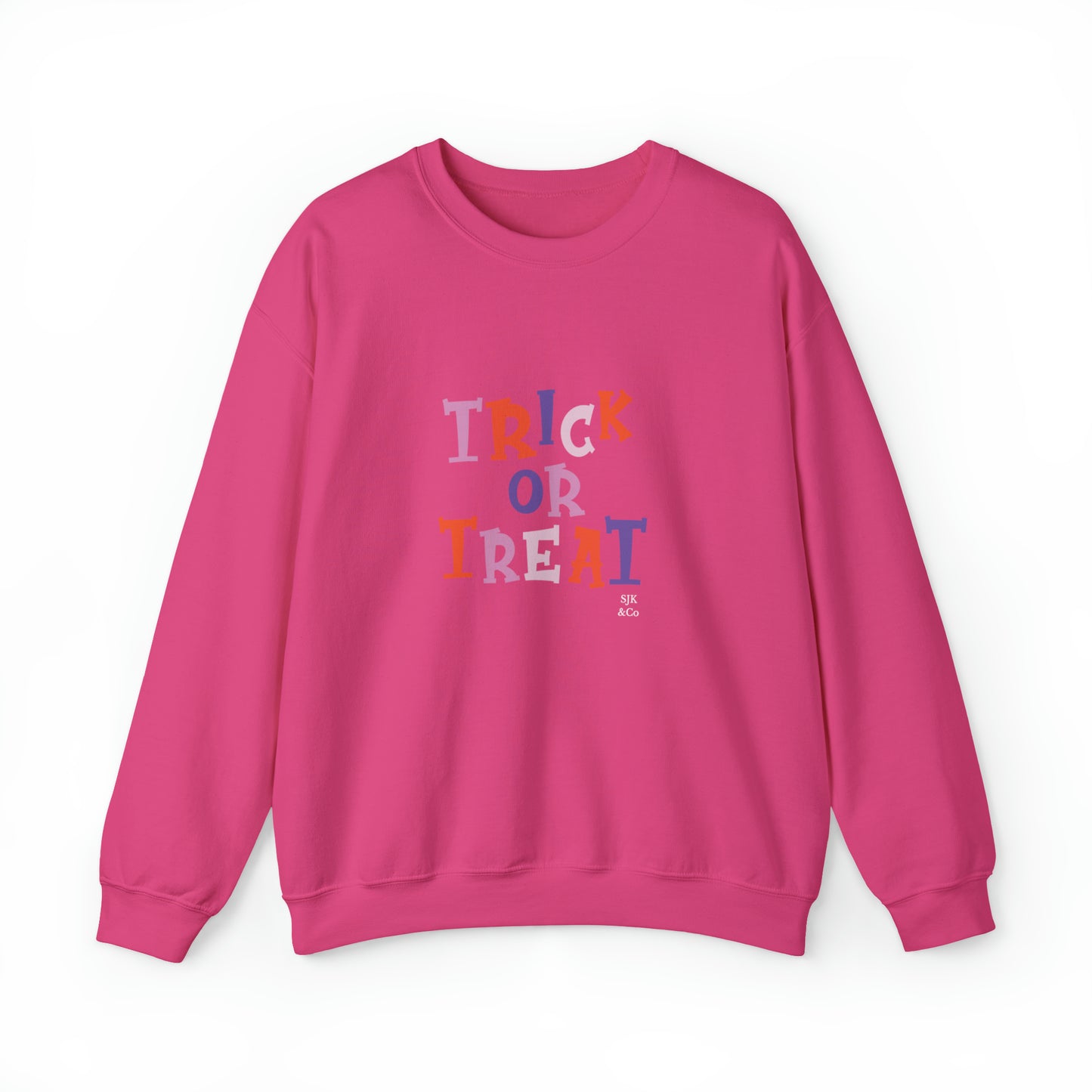 Trick or Treat Funny Halloween Sweatshirt Funny Halloween Horror Shirt Halloween Women's Sweatshirt Funny Halloween Tee Unisex gift pastel