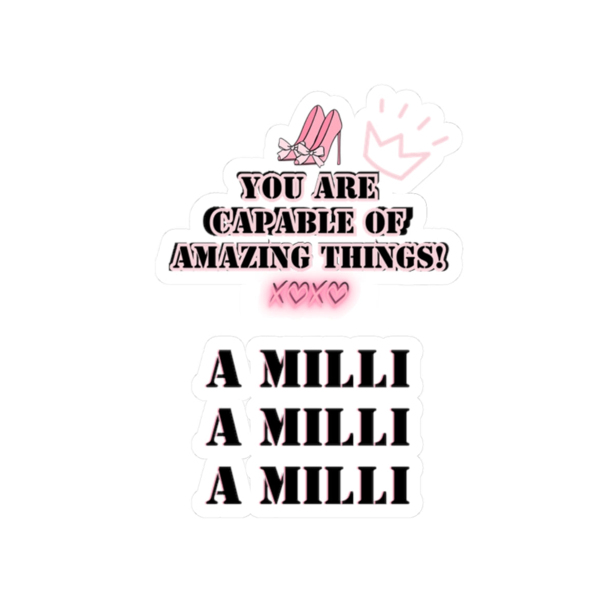 Girlboss sticker page millionaire sticker pink black sticker bestie sticker entrepreneur stickers bestfriend bossbabe sticker luck sticker