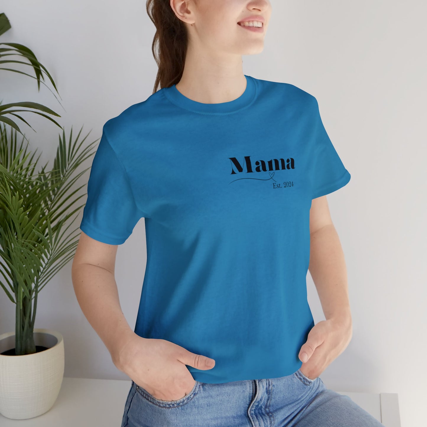 Mama shirt mama date shirt pregnancy reveal shirt new mom shirt Christmas gift for her gift for him bridal shower gift