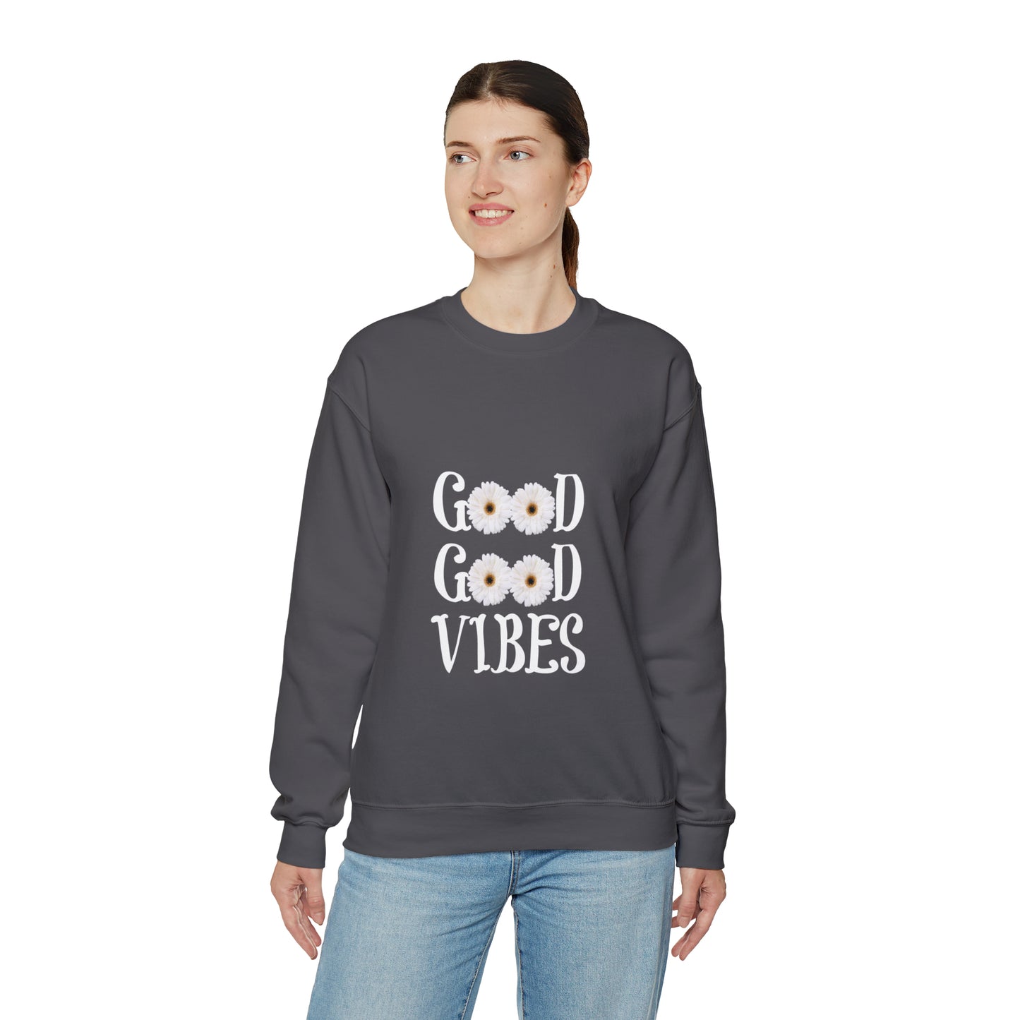 Good Vibes Sweatshirt, Unisex Heavy Blend™ Crewneck Sweatshirt
