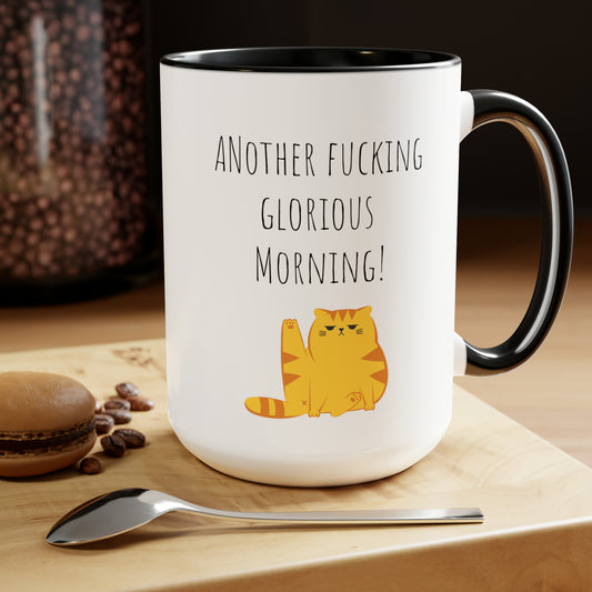 Funny grumpy cat mug funny Coffee Mug Fucking glorious morning mug cat mug gift for her Mug funny gift for wife tea Christmas gift 15oz
