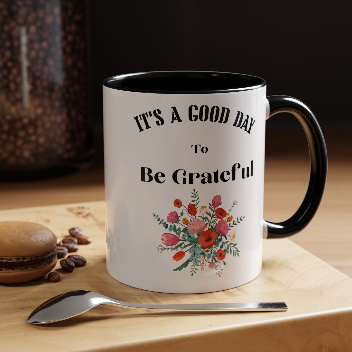 Gratitude Coffee Mug Morning Gift for Grateful Thanksgiving Cup Inspirational Tea Cup Positive Vibes Drinkware gift for her gift for him
