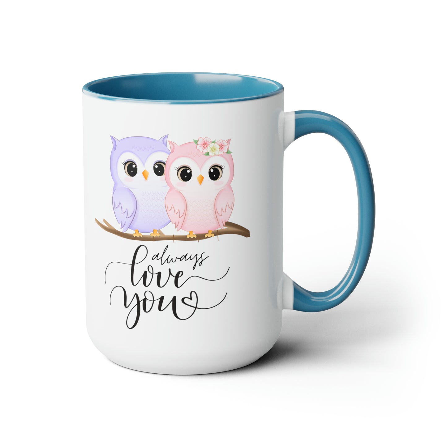 Owl always love you Valentine's Day mug sister gift Coffee Mug pregnancy reveal gift heart mug gift for her Mug wife Coffee tea 15oz