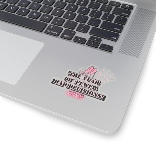 Girlboss sticker motivational sticker year of fewer bad decisions pink heels sticker funny Beautiful sticker loved gift for her sticker vday