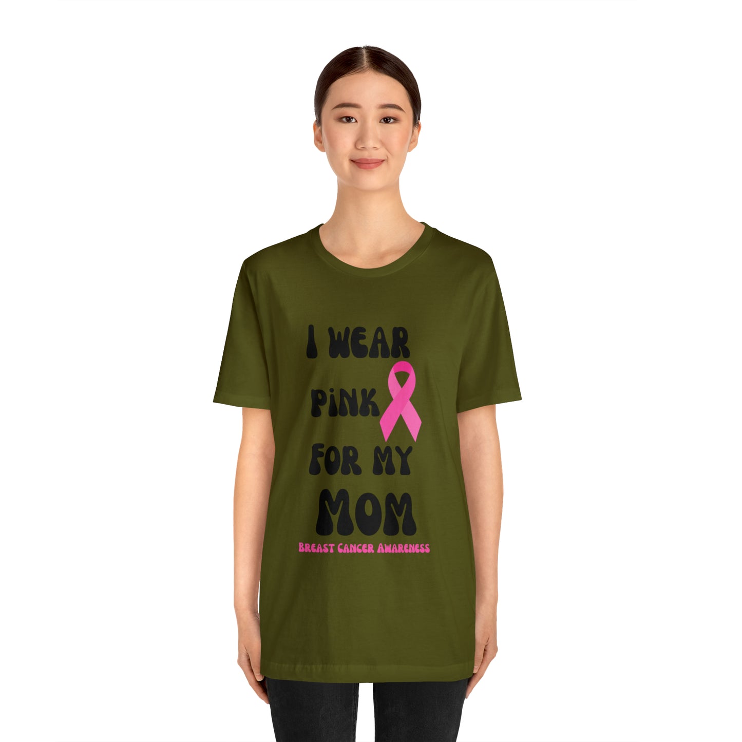 Breast cancer awareness shirt I wear pink tshirt for my mom shirt survivor Shirt October pink awareness Gift Christmas gift