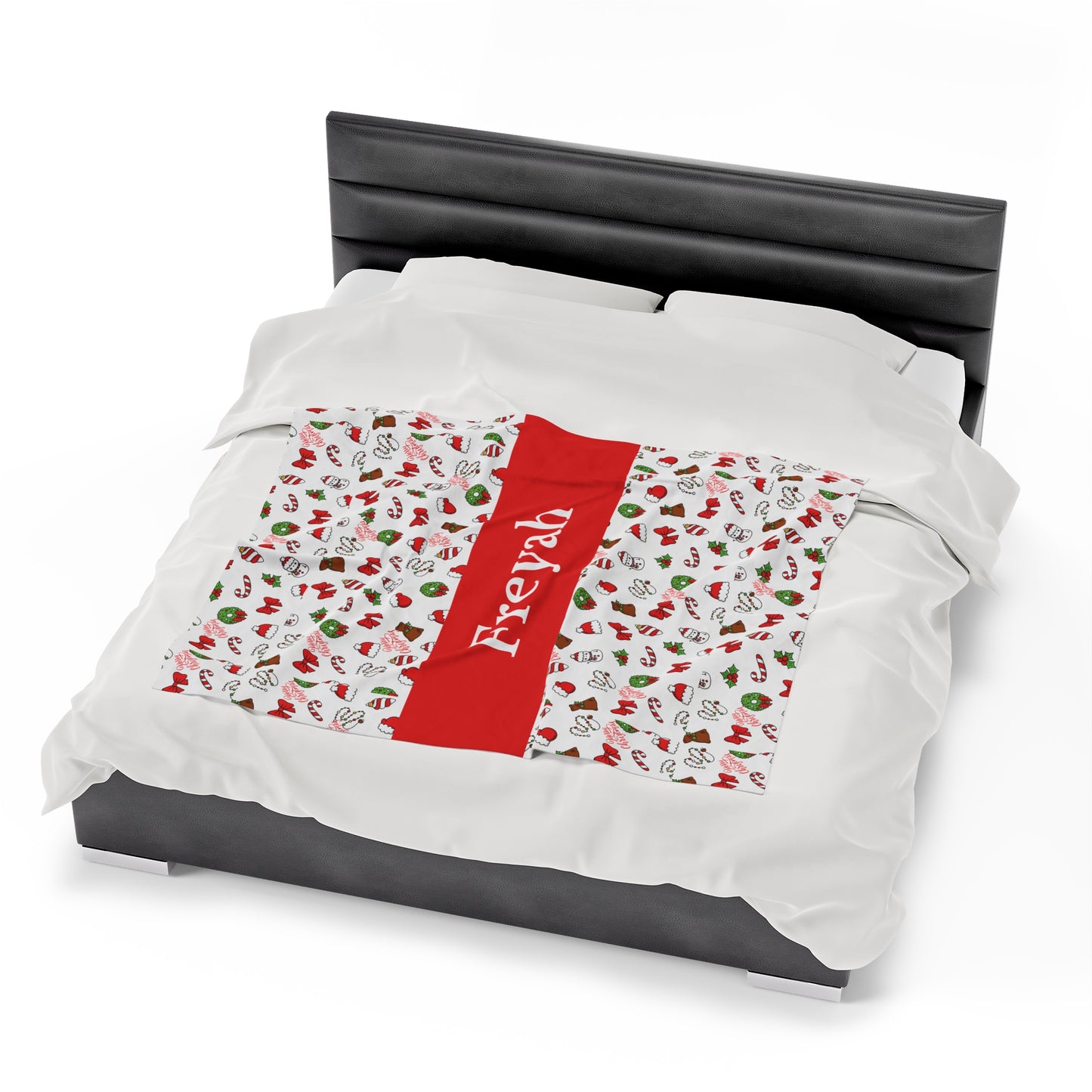 Christmas Blanket kids custom name christmas blanket Merry christmas personalized blanket Movie watching blanket Velveteen Plush Blanket