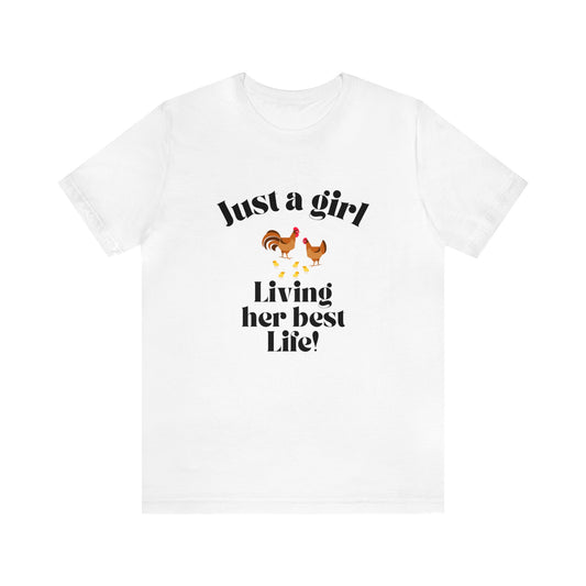 Just a girl who loves chickens shirt funny gift for her chicken shirt girlfriend shirt birthday Shirt Matching travel Tees farm life style
