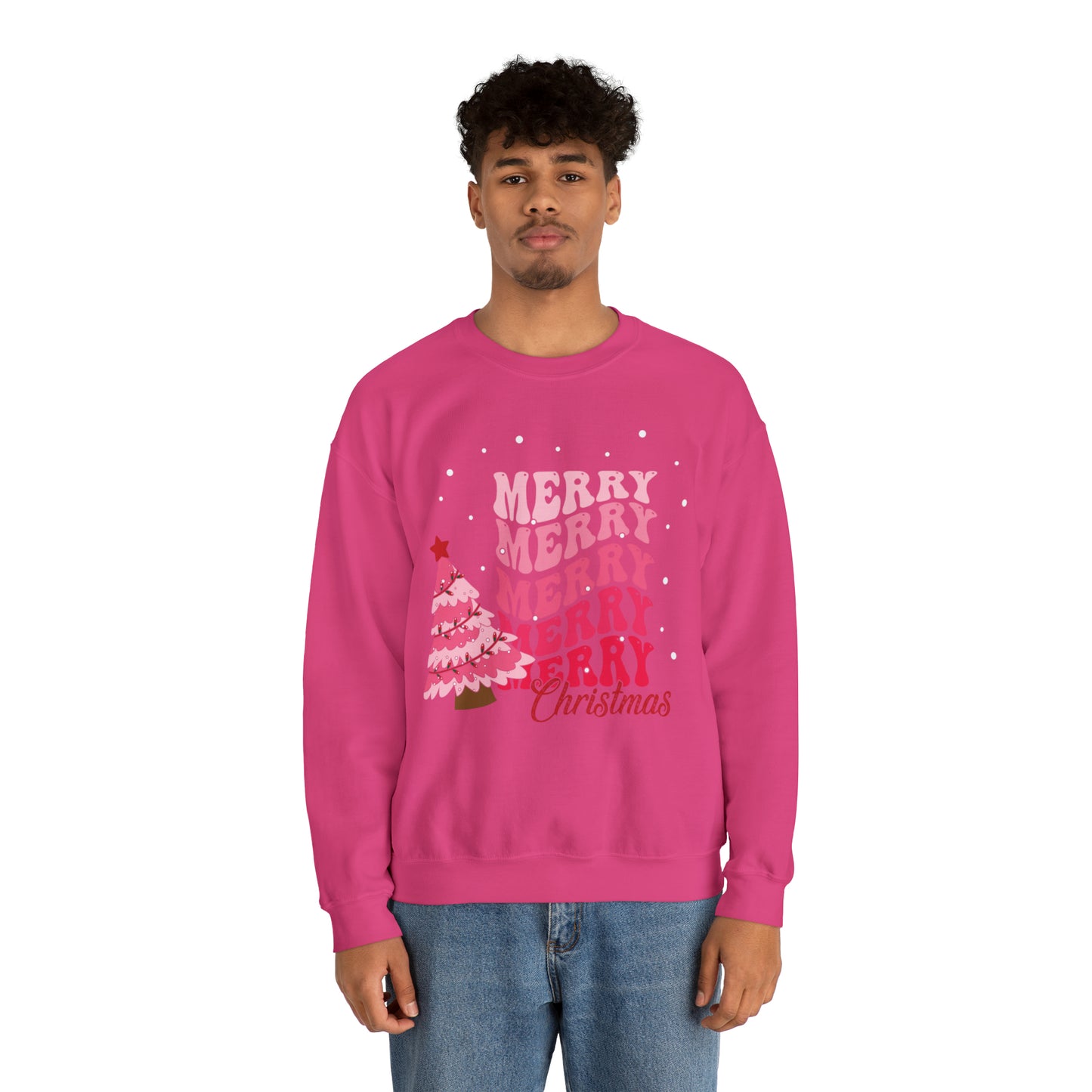 Festive AF sweater Pink Merry Bright Christmas Sweatshirt for Women Christmas Shirt Sweater Holiday Christmas gift for her gift for him