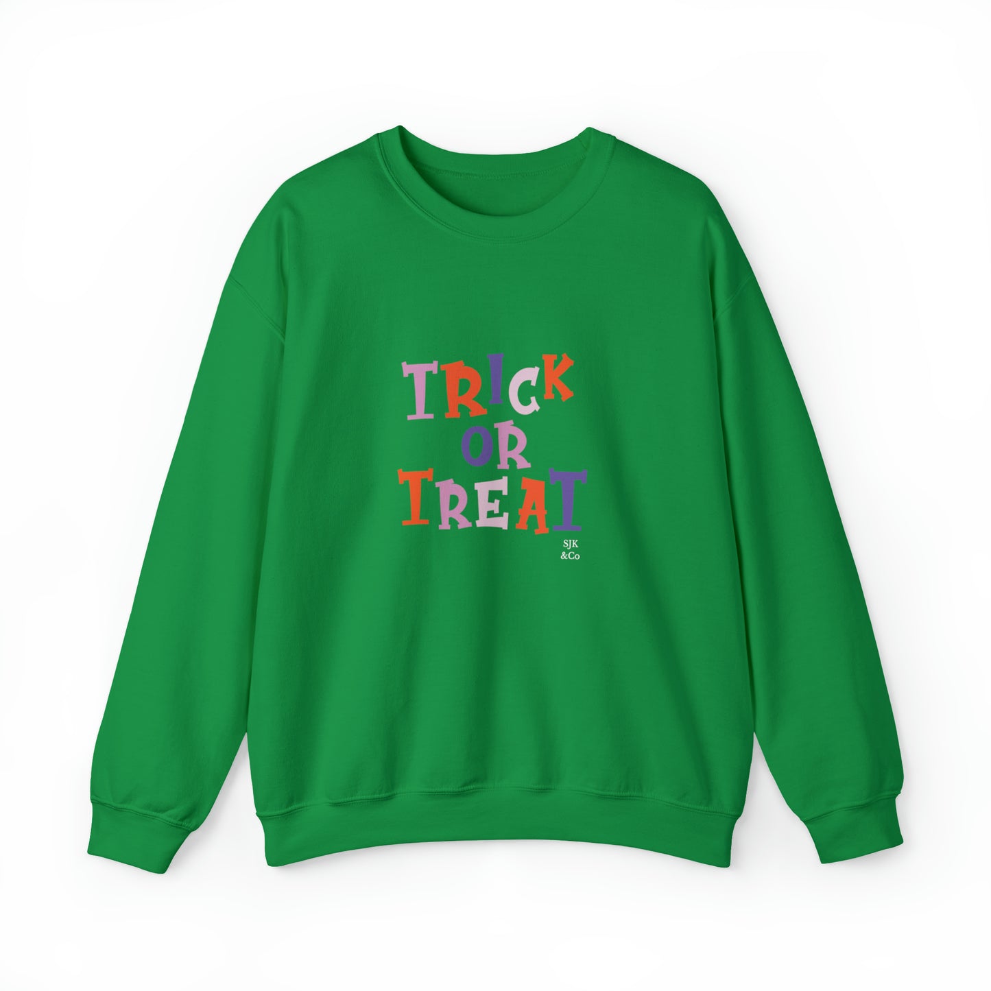 Trick or Treat Funny Halloween Sweatshirt Funny Halloween Horror Shirt Halloween Women's Sweatshirt Funny Halloween Tee Unisex gift pastel