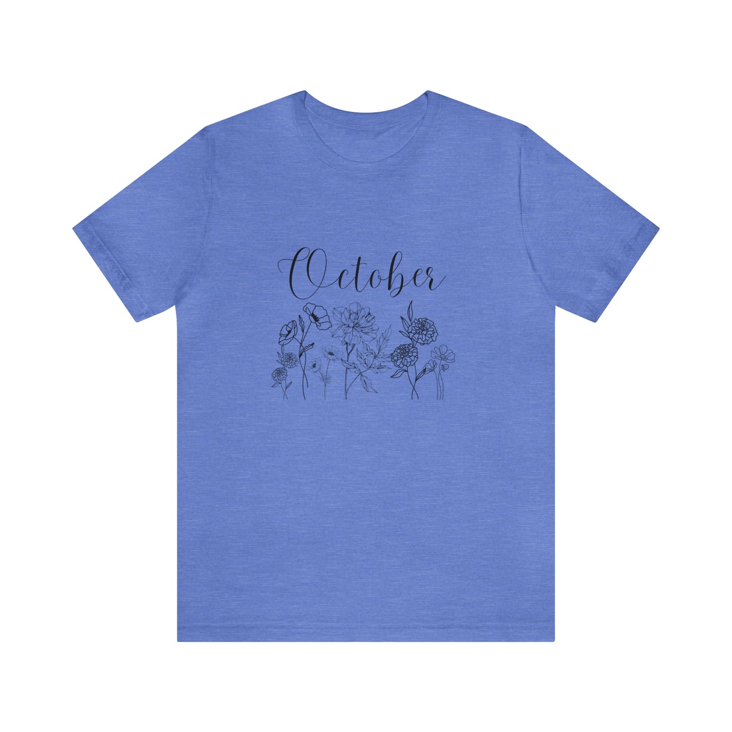 October birthday shirt birthday tee month flower shirt gift for her gift for him best friend gift christmas gift