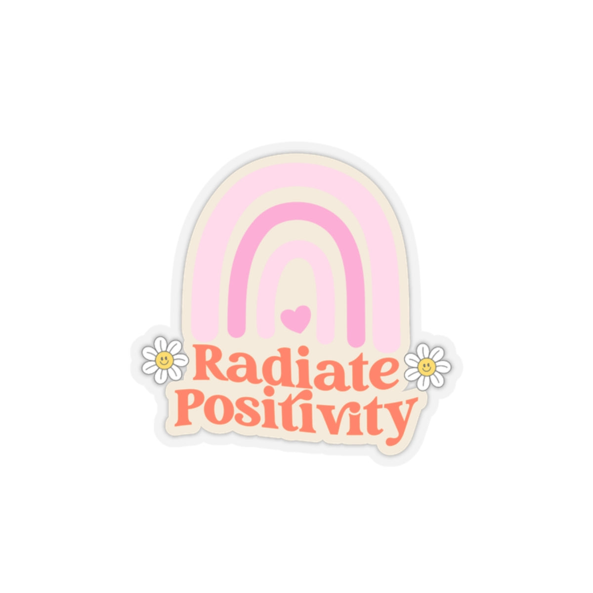 Radiate positivity sticker Be your own sunshine sticker Delulu sticker Retro sticker bestie gift for her bestfriend gift sticker