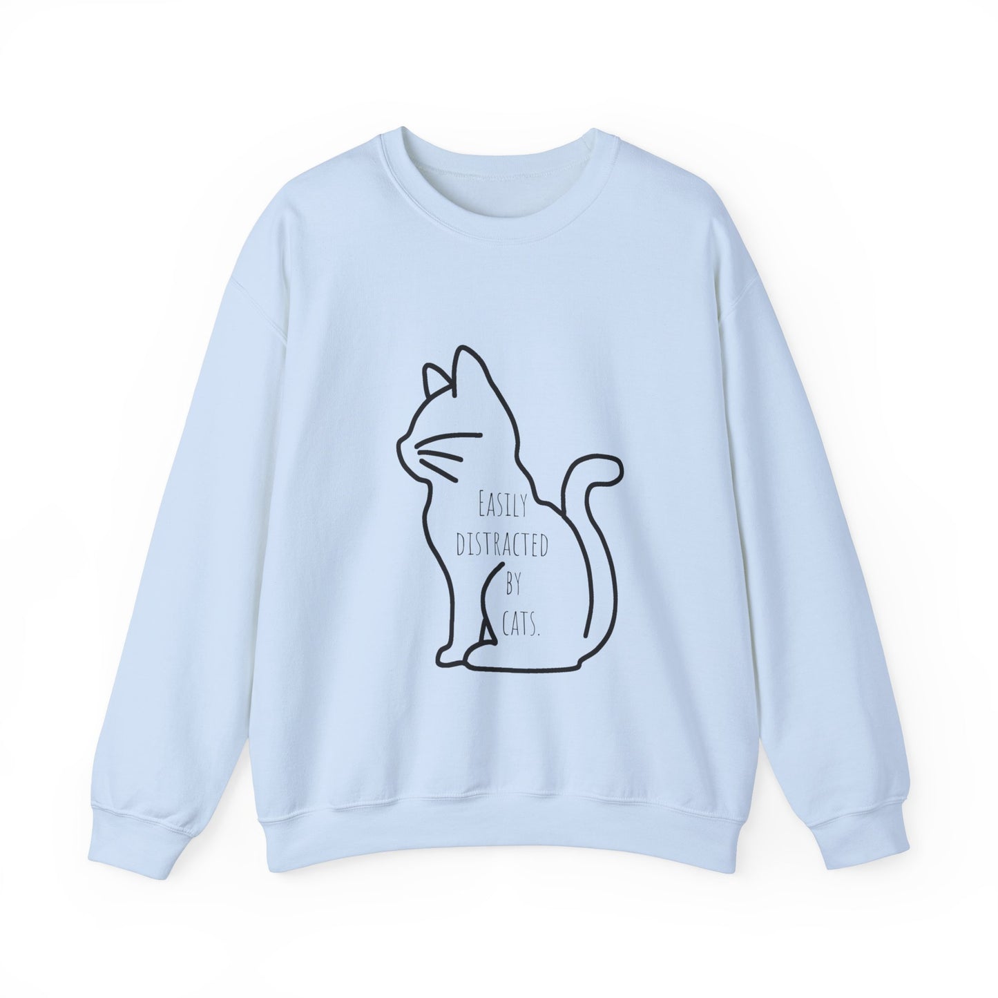 Easily distracted by cats Sweatshirt Christmas gift for cat lover funny cat sweater gift knitting gift for him gift for her best friend gift