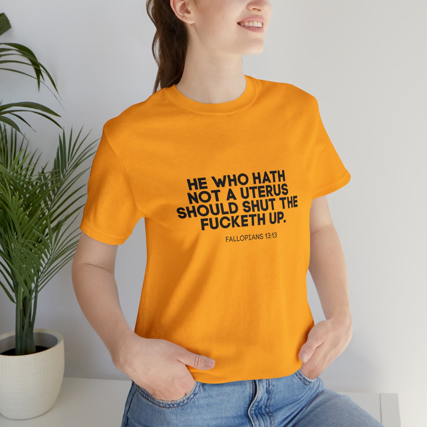 He who hath no uterus should shut the fucketh up shirt, Women's rights crop top, human rights, march shirt,Champion Women's Cropped T-Shirt
