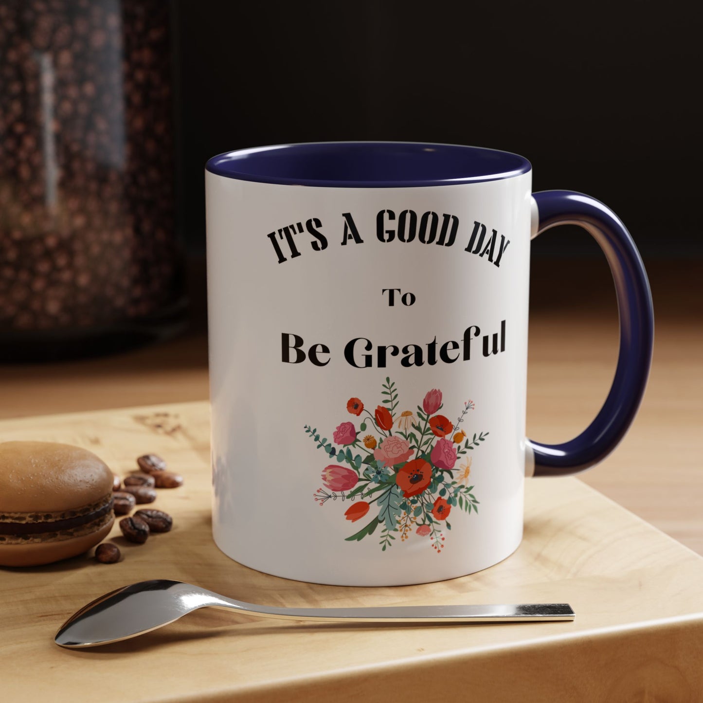 Gratitude Coffee Mug Morning Gift for Grateful Thanksgiving Cup Inspirational Tea Cup Positive Vibes Drinkware gift for her gift for him