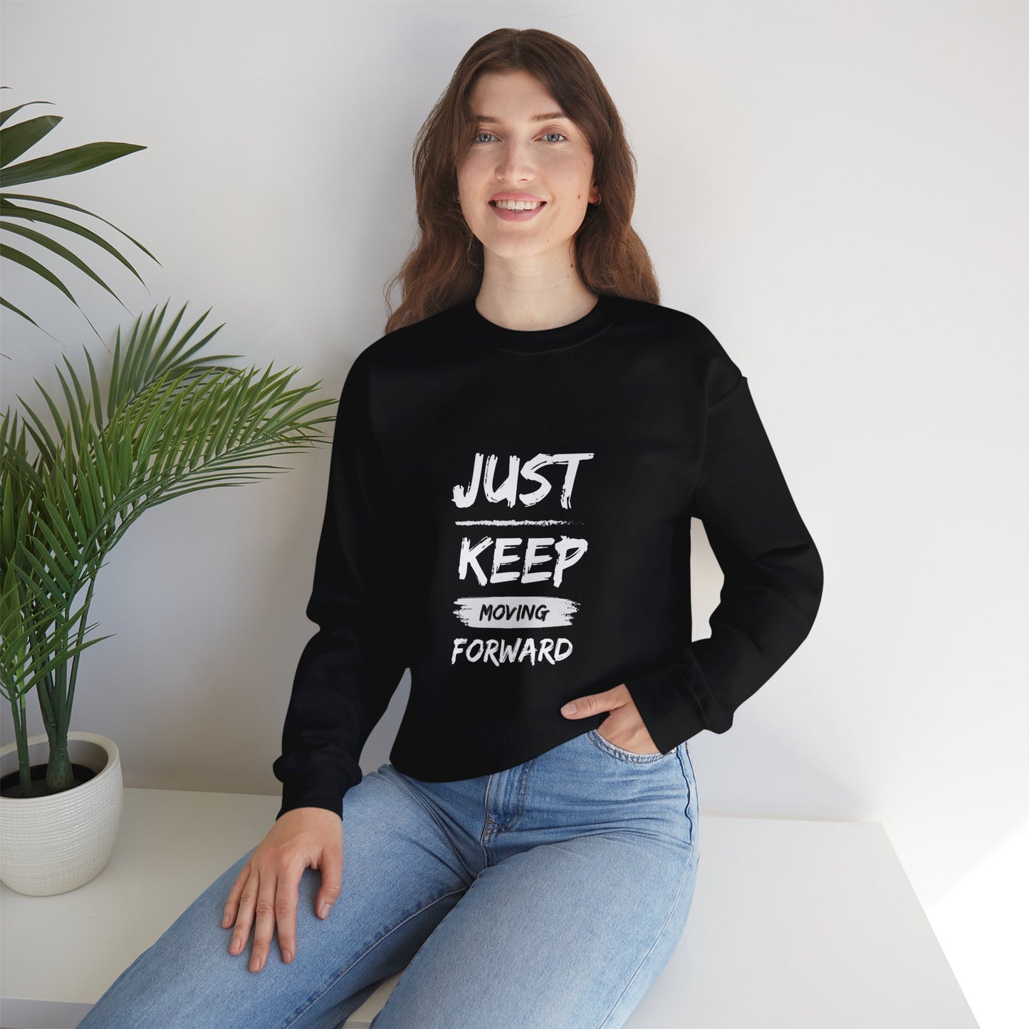 Just keep moving forward sweater motivational sweater gift for her gift for him entrepreneur gift birthday gift Christmas sweatshirt
