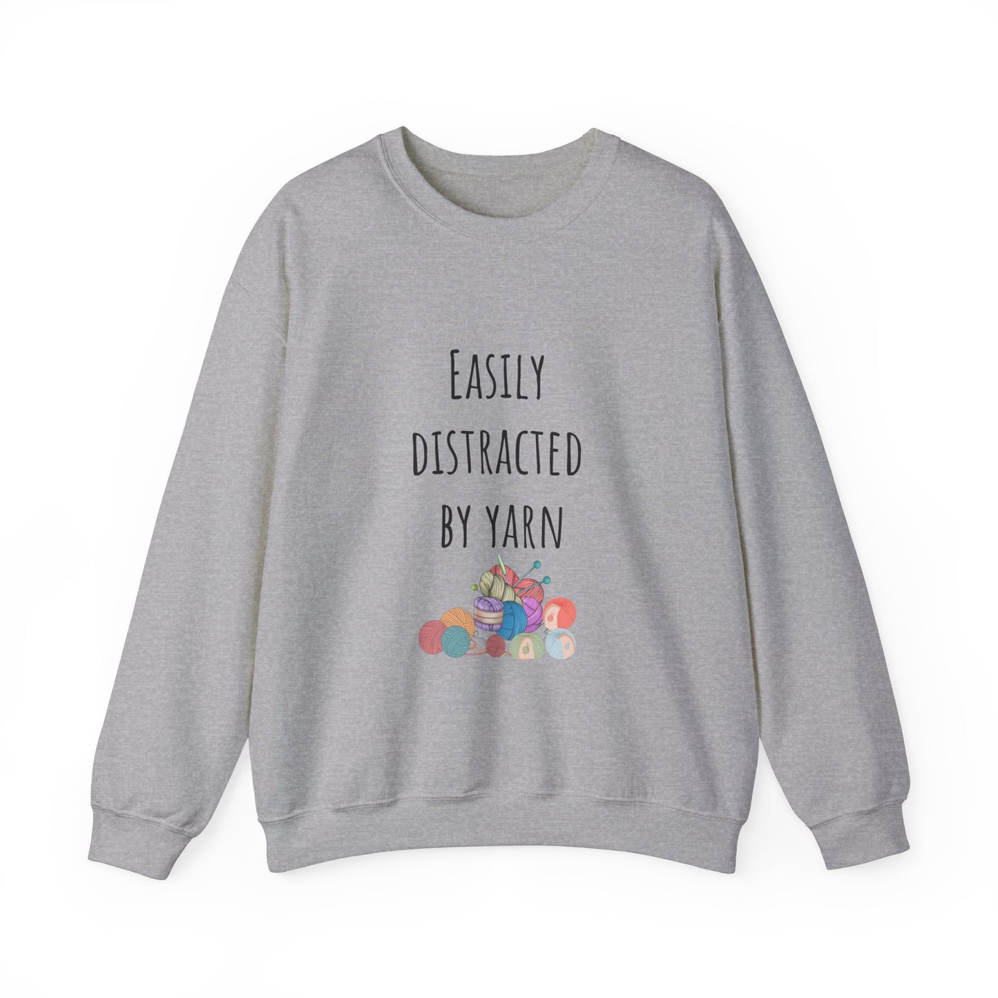 Easily distracted by yarn Sweatshirt Christmas gift for crochet lover gift knitting gift for him gift for her best friend gift funny crochet
