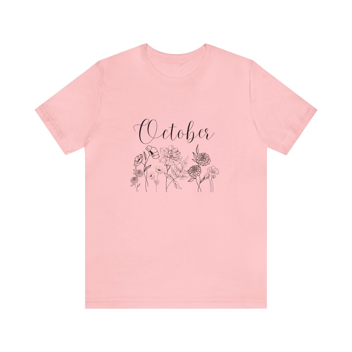 October birthday shirt birthday tee month flower shirt gift for her gift for him best friend gift christmas gift