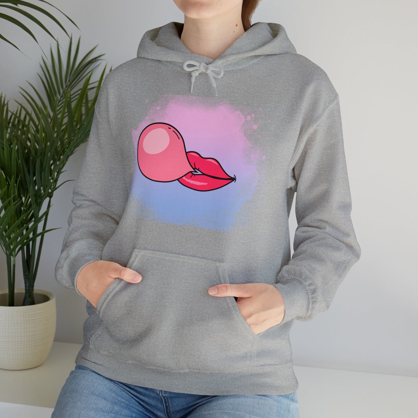 Bubble Gum kiss Hoodie, Summer Bubblegum shirt, Birthday gift for her, Galantine gift for her, best friend gift,birthday vacation,Unisex