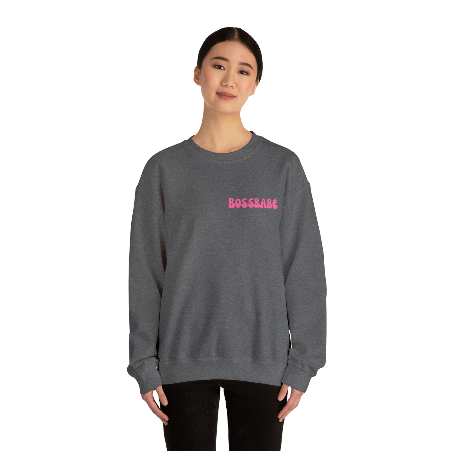 Bossbabe sweater Girlboss Sweatshirt Just a girlboss building her empire Bossbabe gift entrepreneur Unisex Heavy Blend Crewneck Sweatshirt