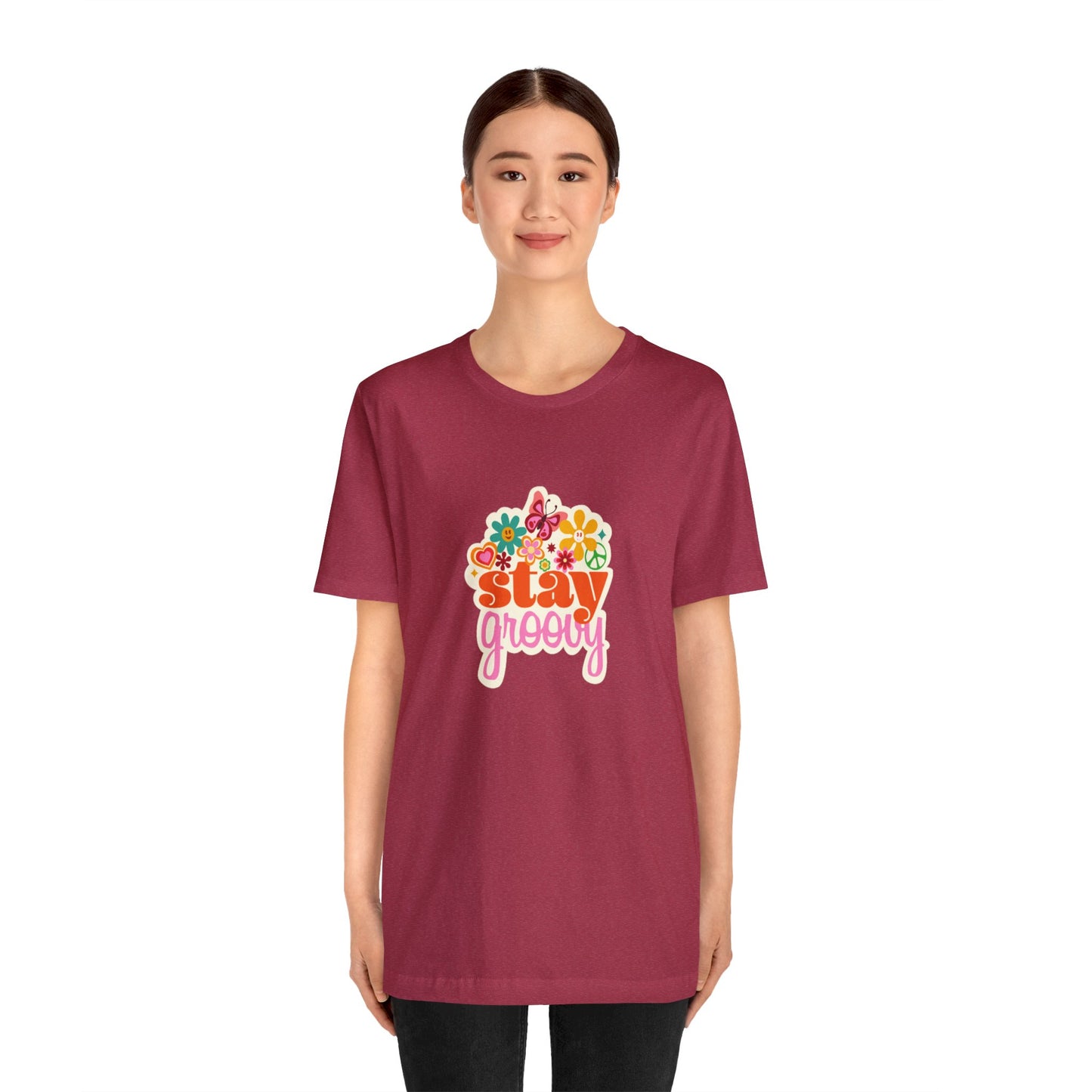 Stay Groovy Shirt Stay Groovy Tshirt Groovy Tee Groovy Birthday Party Outfit Stay Groovy Tee Hippie Shirt Groovy best friend gift for her