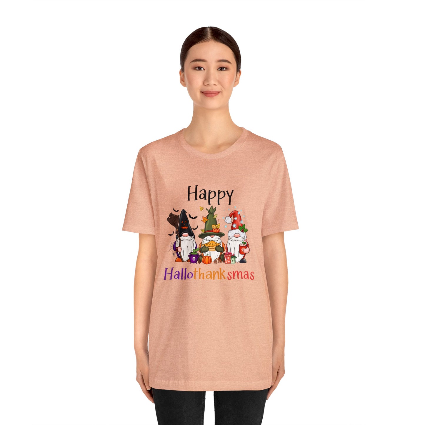Gnomes lover gift gnomes Halloween shirt gift for her gift for him happy Hallothanksmas Shirt Unisex Tee Christmas gift Thanksgiving shirt