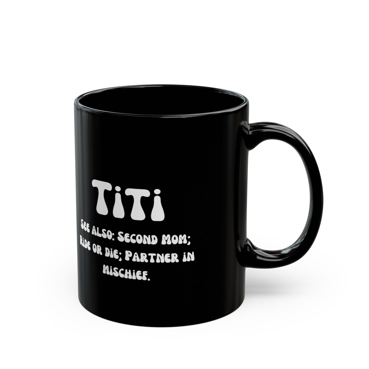 Mother's day mug Second mom Auntie mug Titi gift Partner in crime mug black mug Coffee mug Christmas Gifts Birthday Gifts for her Mug