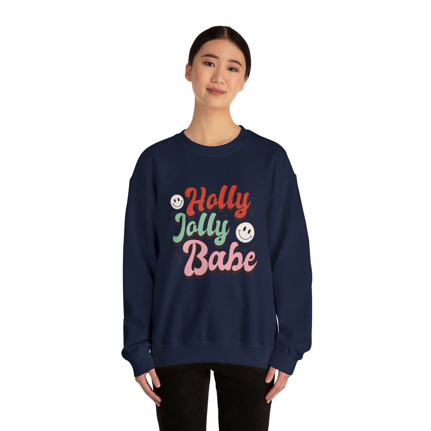 Holly Jolly Babe Christmas sweater Retro Christmas sweater Merry Christmas cupcake hot cocoa sweatshirt Bright Christmas gift for her