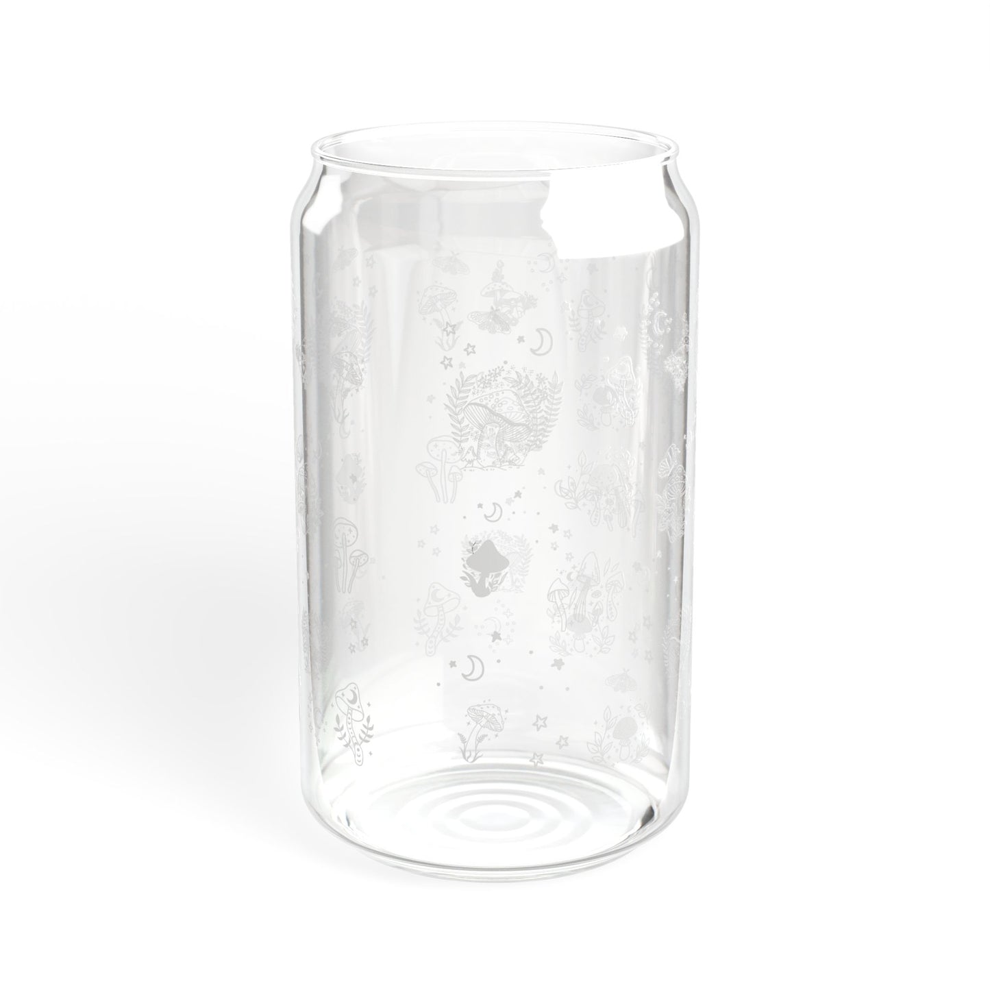 Mushroom glass coffee glass Autumn leaves moth glass sipper glass floral glass gift for her gift for teacher for mom bestie Sipper Glass