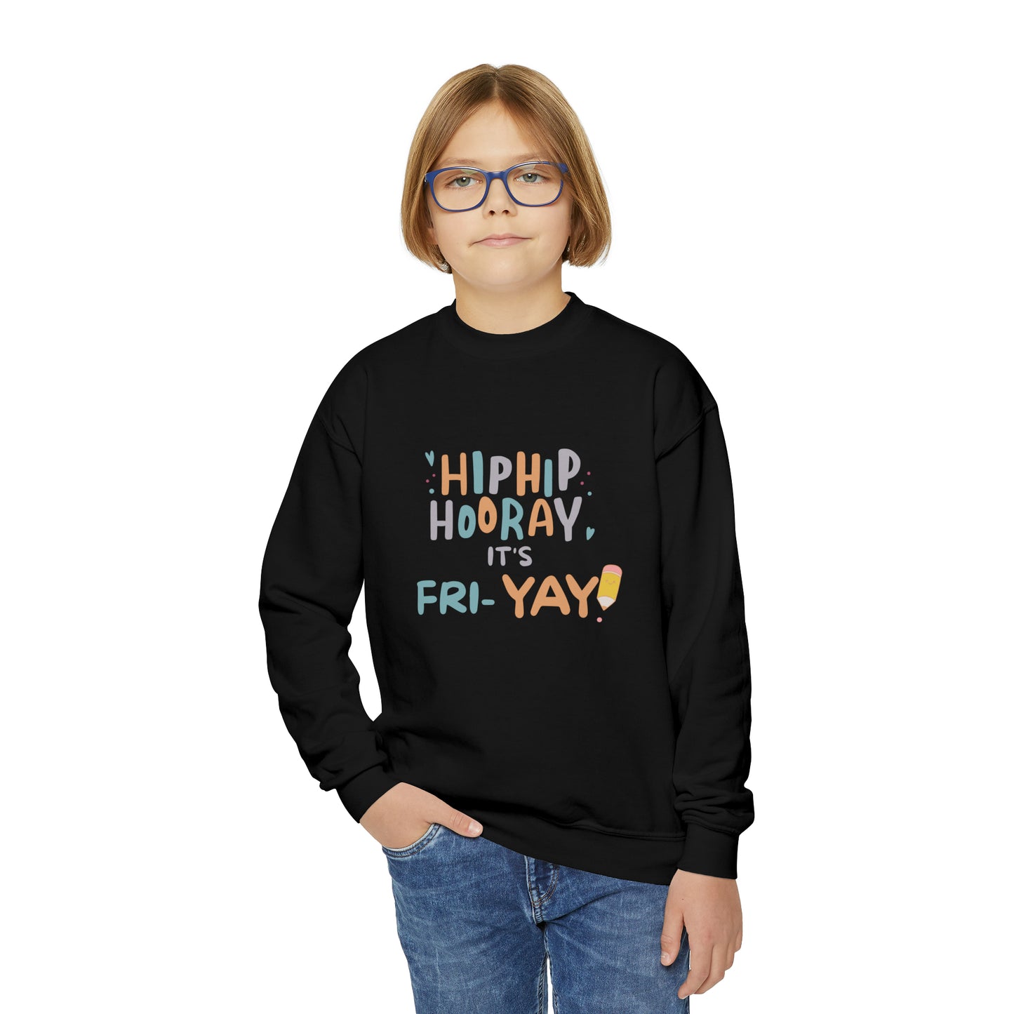 Kids Friday shirt Friyay shirt hocus pocus tee boy halloween shirt girl halloween shirt rainbow halloween spooky kid shirt Youth Sweatshirt