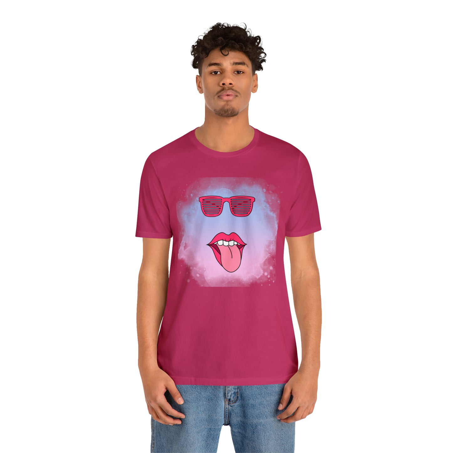 Lip Sunglasses t-shirt, Bubble gum kiss shirt,Pink Gum Shirt,Galantine gift travel shirt,best friend trip,girls vacation trip, Unisex Jersey