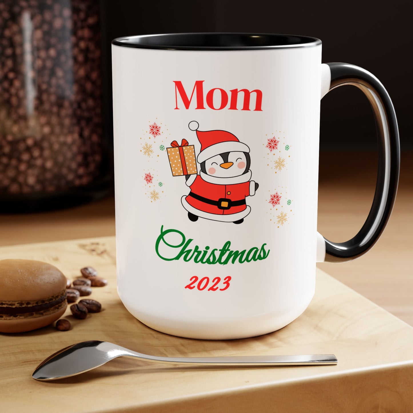 Hot cocoa mom Christmas mug gift for mom coworker gift mug Floral mug gift for her Mug funny gift for wife Coffee Mugs Christmas gift 15oz