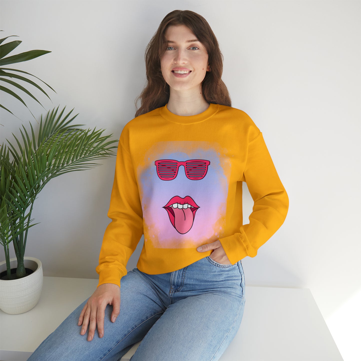 Lip Sunglasses Hoodie, Bubble Gum kiss Hoodie, Fun Summer shirt, Birthday gift for her, Galantine travel sweatshirt, Unisex