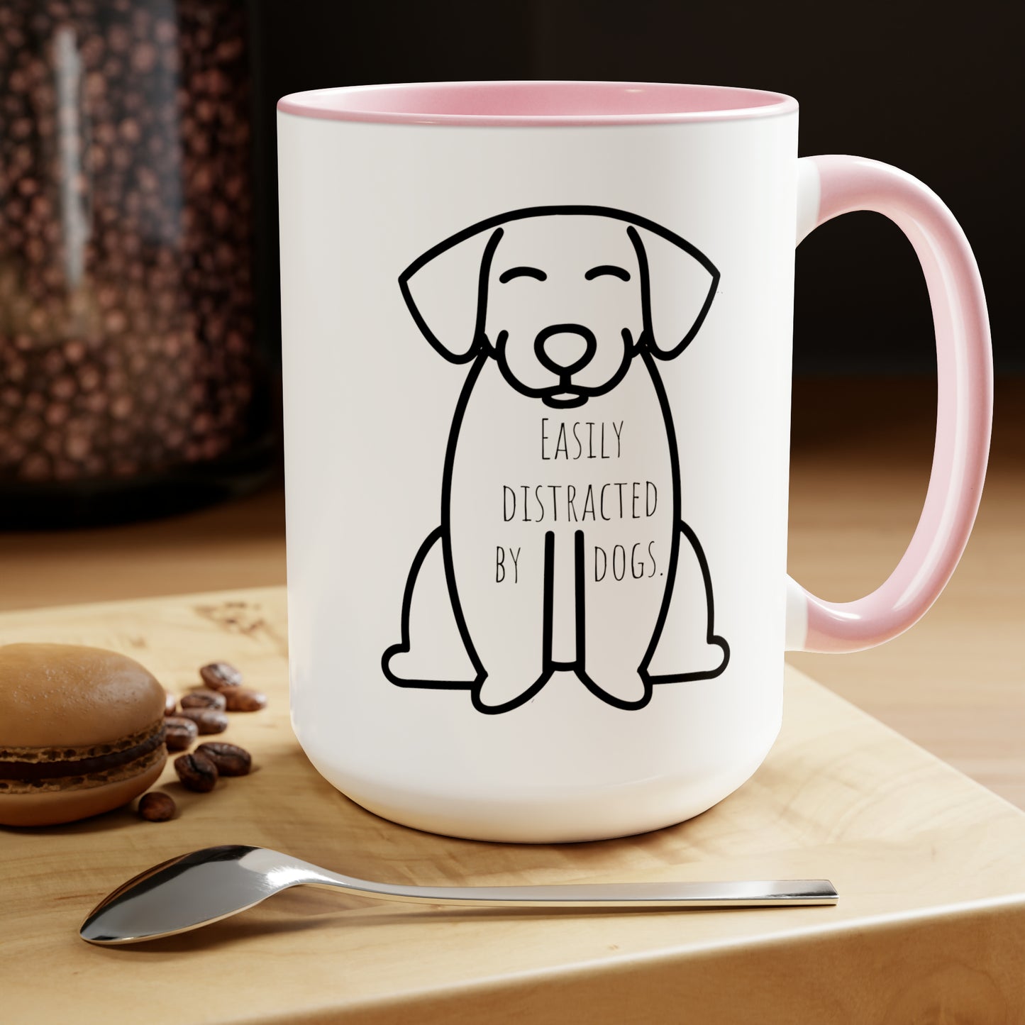Easily distracted by dogs mug Supervisor mug Floral mug gift for her Mug funny gift for wife Coffee Mugs tea Christmas gift 15oz