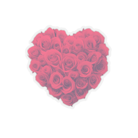 Red Heart of roses sticker pink heart sticker selfcare sticker life Motivating sticker keep trying sticker gift forher giftforhim girlboss