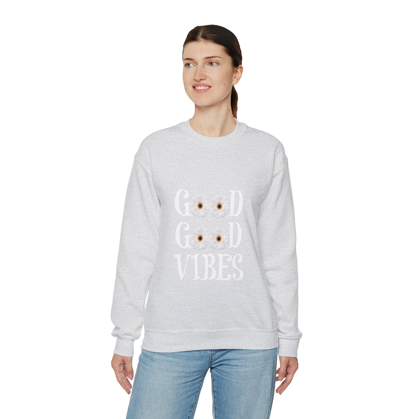 Good Vibes Sweatshirt, Unisex Heavy Blend™ Crewneck Sweatshirt