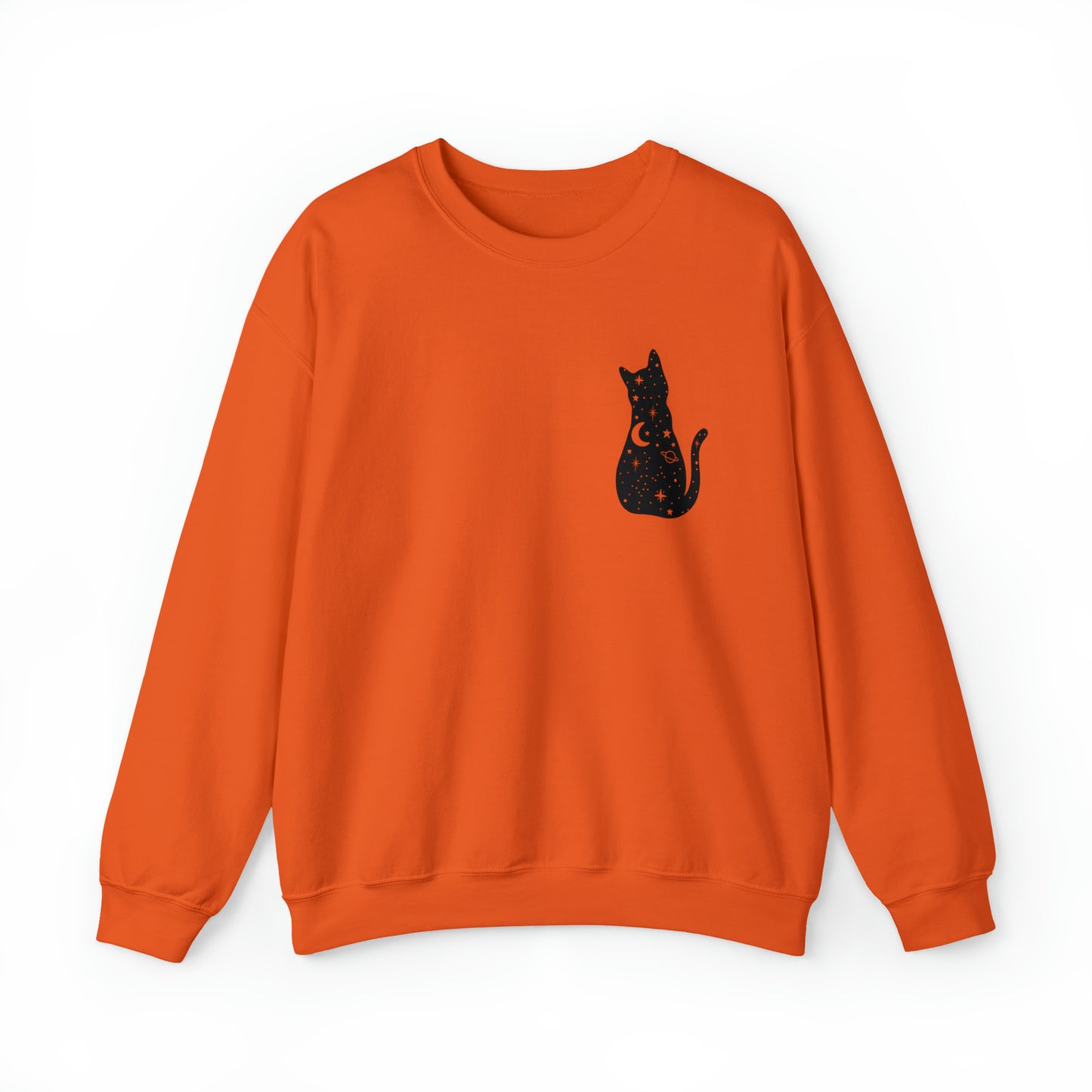 Halloween Sweatshirt Black Cat Shirt Halloween Sweater Halloween Cat Sweatshirt Gift for Cat Lover Gift Black Cat Gift for Cat Mom Gift Moon