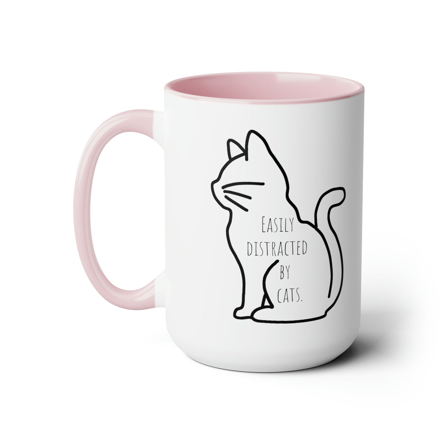 Easily distracted by cats mug Boss lady mug Entrepreneur woman Christmas gift for her gift for wife coworker gift Floral mug gift for her