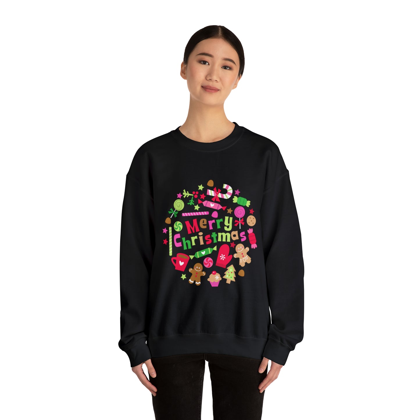 Candy Christmas sweater Merry Bright Christmas sweatshirt Christmas Sweatshirt for her Christmas family Shirt Christmas gift for him