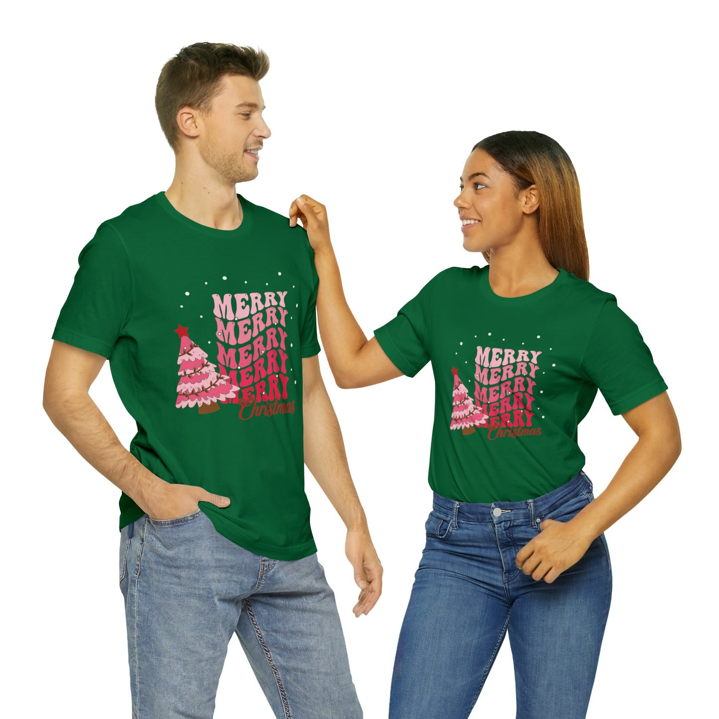 Festive AF shirt Pink Merry Bright Christmas Tshirt for Women Christmas Shirt Sweater Holiday Christmas gift for her gift for him unisex