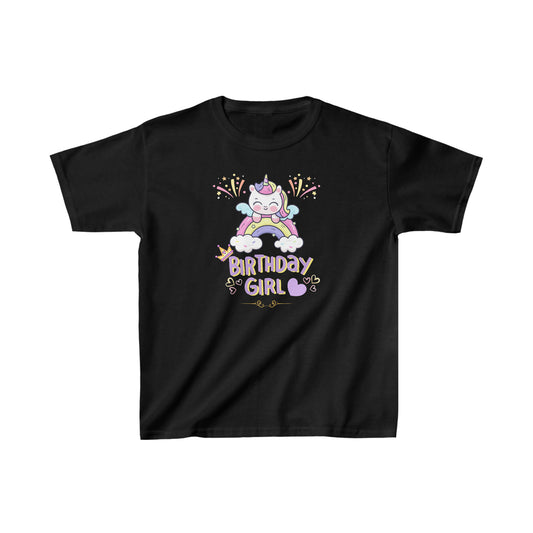 Birthday girl shirt unicorn birthday shirt birthday party shirt Christmas shirt Rainbow cloud kid shirt birthday shirts birthday world