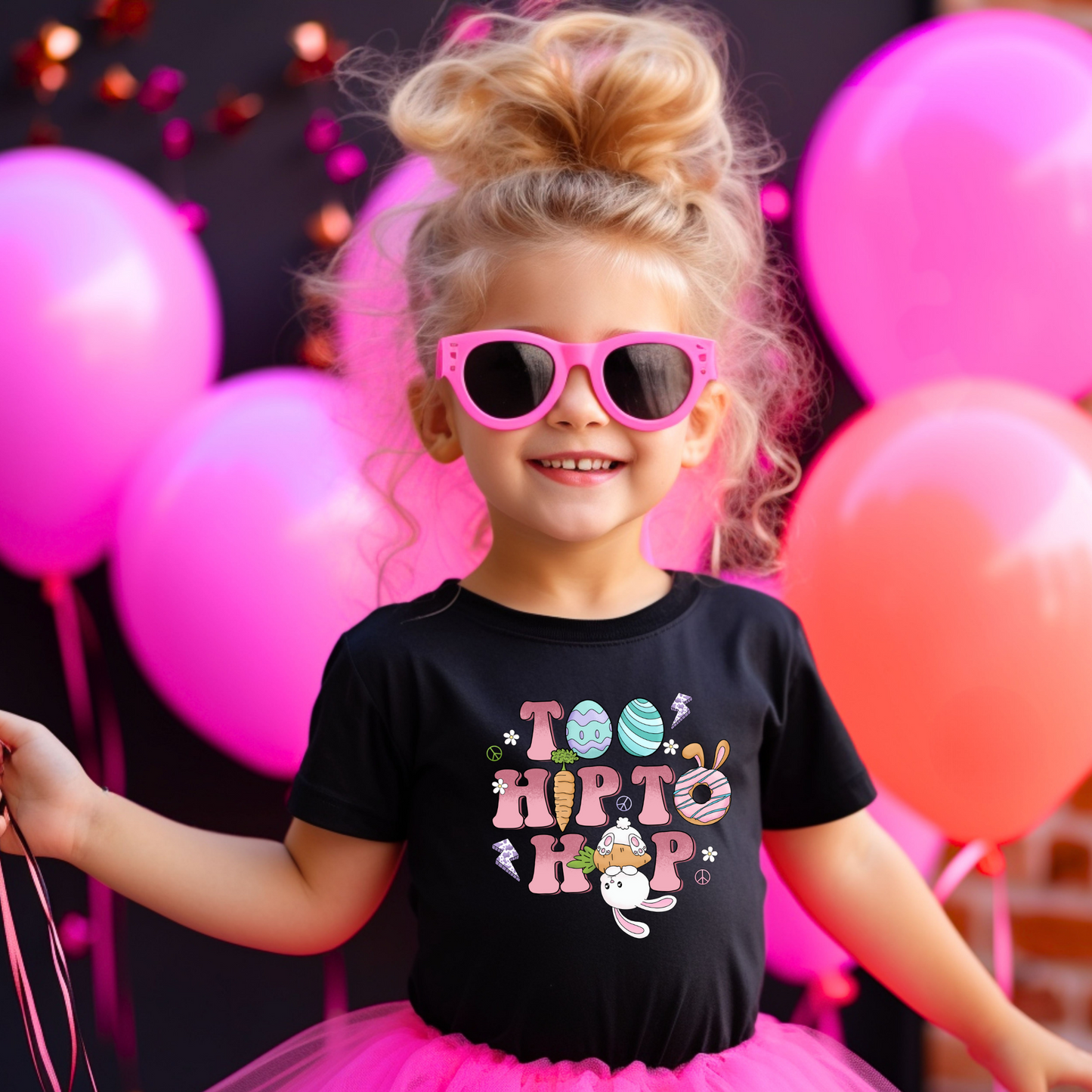 Too Hip to hop easter shirt easter bunny shirt egg hunting unicorn birthday shirt birthday party shirt Christmas shirt Rainbow cloud kid shirt birthday shirts birthday