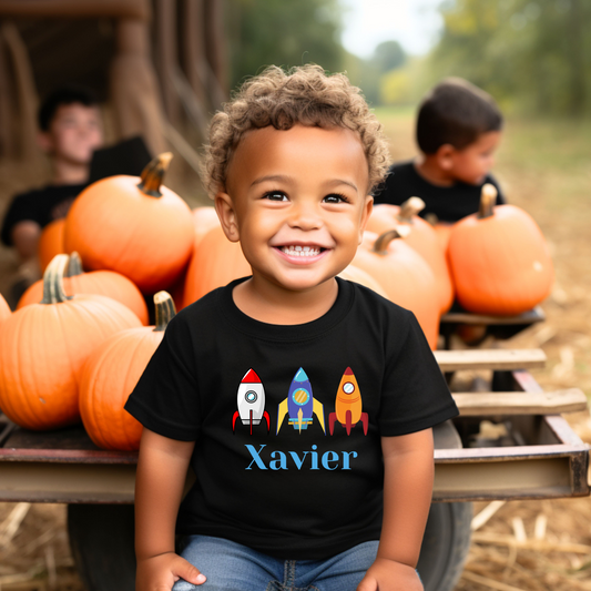 Custom name toddler shirt rocket toddler shirt train Express birthday shirt Christmas kid Tshirt Trex fun tee Toddler's Fine Jersey Tee