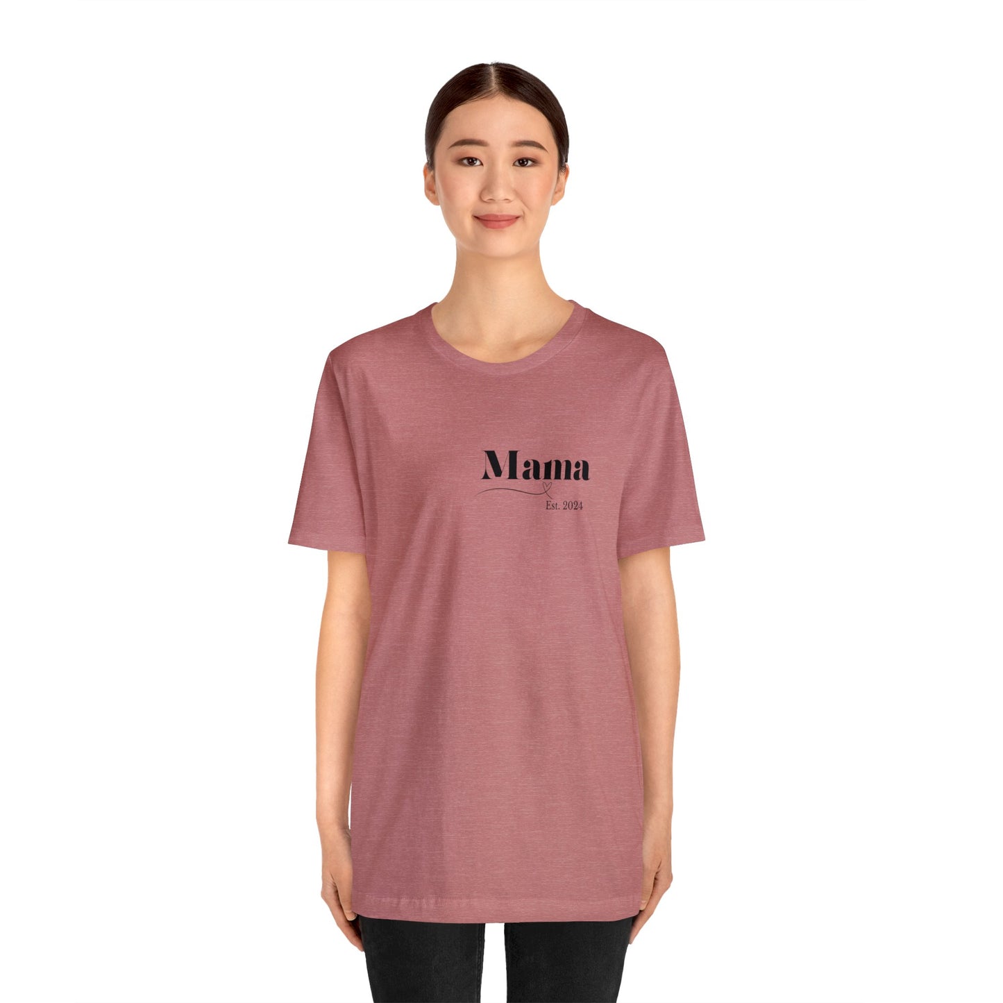 Mama shirt mama date shirt pregnancy reveal shirt new mom shirt Christmas gift for her gift for him bridal shower gift